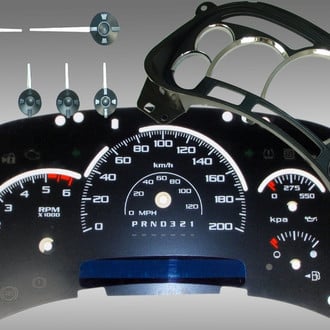 US Speedo® - Escalade Edition Gauge Face Kit, Black, 200 KMH