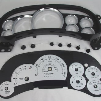 US Speedo® - Escalade Edition Gauge Face Kit, Silver, 120 MPH