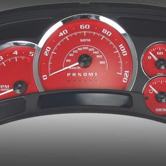 US Speedo® - Escalade Edition Gauge Face Kit, Red, 120 MPH