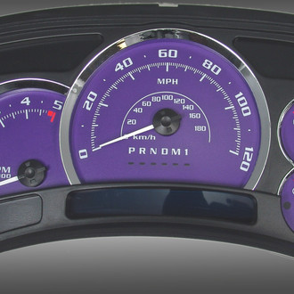 US Speedo® - Escalade Edition Gauge Face Kit, Purple, 120 MPH