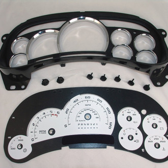 US Speedo® - Escalade Edition Gauge Face Kit (LED Ready), White, 120 MPH