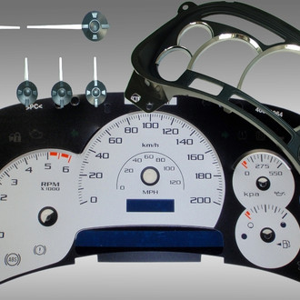 US Speedo® - Escalade Edition Gauge Face, Silver, 200 KMH