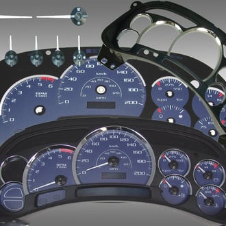 US Speedo® - Escalade Edition Gauge Face, Blue, 200 KMH