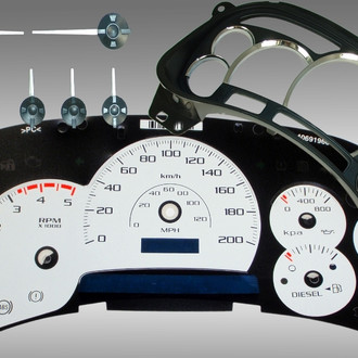 US Speedo® - Escalade Edition Gauge Face, White, 200 KMH