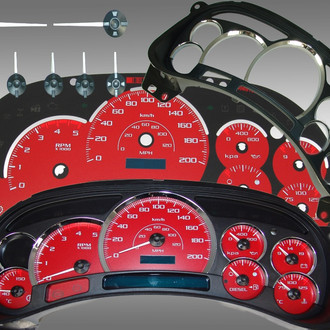 US Speedo® - Escalade Edition Gauge Face, Red, 200 KMH