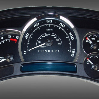 US Speedo® - Escalade Edition Gauge Face, Black, 200 KMH