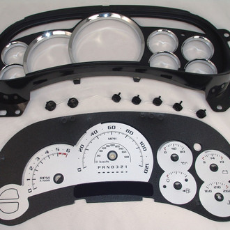 US Speedo® - Escalade Edition Gauge Face, Silver, 200 KMH