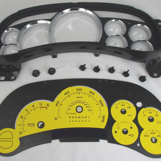 US Speedo® - Escalade Edition Gauge Face, Yellow, 200 KMH
