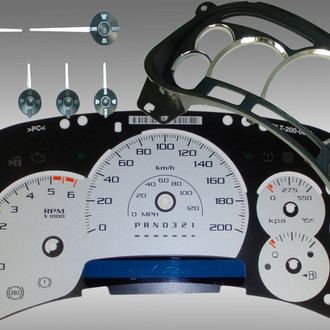 US Speedo® - Escalade Edition Gauge Face, Silver, 200 KMH