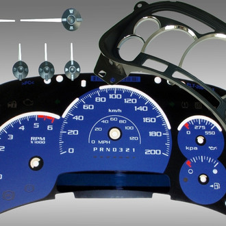 US Speedo® - Escalade Edition Gauge Face, Blue, 200 KMH