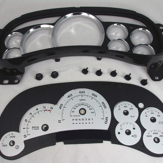 US Speedo® - Escalade Edition Gauge Face, Silver, 120 MPH