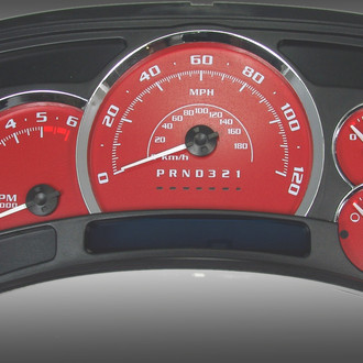 US Speedo® - Escalade Edition Gauge Face, Red, 120 MPH