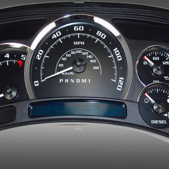 US Speedo® - Escalade Edition Gauge Face (LED Ready), Black, 120 MPH