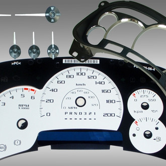 US Speedo® - Escalade Edition Gauge Face, White, 200 KMH