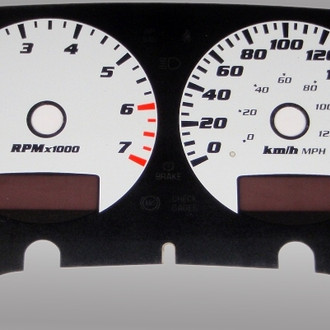 US Speedo® - Daytona Edition Gauge Face Kit with White Night Lettering Color, White, 7000 RPM