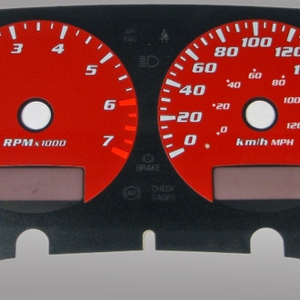 US Speedo® - Daytona Edition Gauge Face Kit with White Night Lettering Color, Red, 7000 RPM