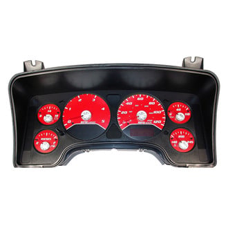 US Speedo® - Daytona Edition Gauge Face Kit with White Night Lettering Color, Red, 120 MPH, 5000 RPM