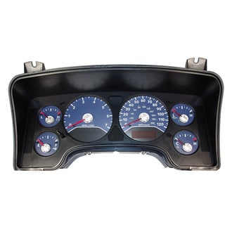 US Speedo® - Daytona Edition Gauge Face Kit with White Night Lettering Color, Blue, 120 MPH, 7000 RPM