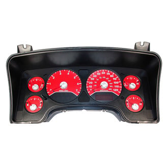 US Speedo® - Daytona Edition Gauge Face Kit with White Night Lettering Color, Red, 120 MPH, 7000 RPM