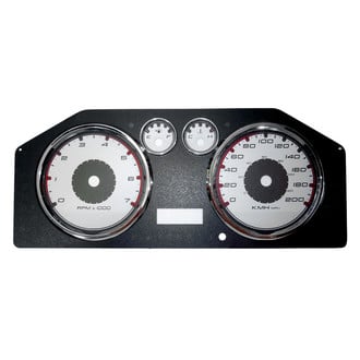 US Speedo® - Daytona Edition Gauge Face Kit with White Night Lettering Color, Silver, 120 MPH