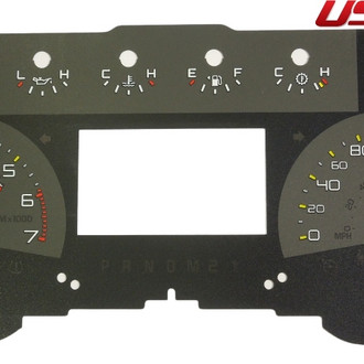 US Speedo® - Daytona Edition Gauge Face Kit with OEM Night Lettering Color, Silver, 220 KMH, 7000 RPM