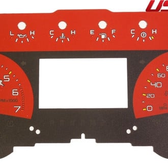 US Speedo® - Daytona Edition Gauge Face Kit with OEM Night Lettering Color, Red, 220 KMH, 7000 RPM