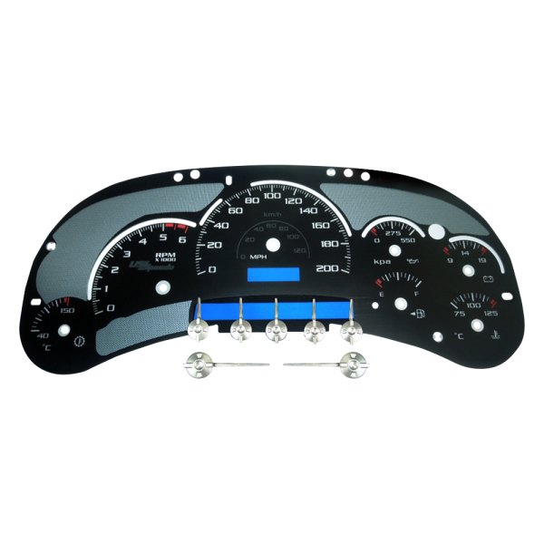 US Speedo® SEGM02 Stealth Edition Gauge Face Kit, 120 MPH