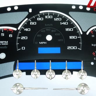 US Speedo® - Stealth Edition Gauge Face Kit with Trans Temperature