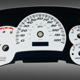 US Speedo® - Daytona Edition Gauge Face Kit, White, 120 MPH