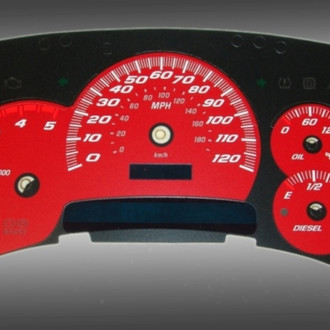 US Speedo® - Daytona Edition Gauge Face Kit, Red, 120 MPH