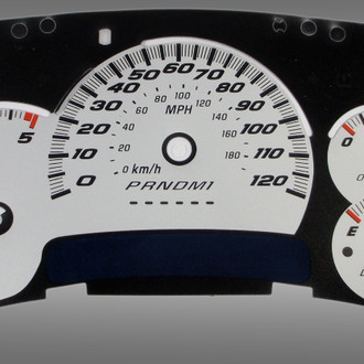 US Speedo® - Daytona Edition Gauge Face Kit, Silver, 120 MPH