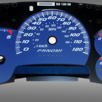 US Speedo® - Daytona Edition Gauge Face Kit, Blue, 120 MPH