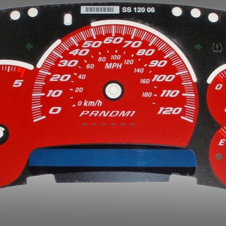 US Speedo® - Daytona Edition Gauge Face Kit, Red, 120 MPH