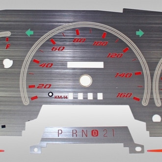 US Speedo® - Stainless Steel Gauge Face Kit with Red Numbers