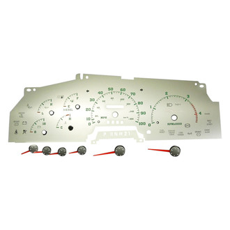 US Speedo® - Stainless Steel Gauge Face Kit with Green Numbers, 100 MPH