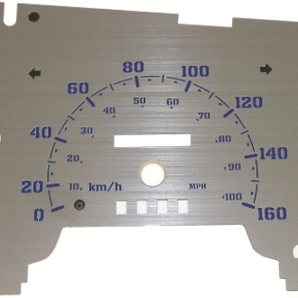 US Speedo® - Stainless Steel Gauge Face Kit with Blue Numbers