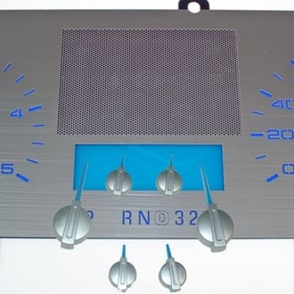 US Speedo® - Stainless Steel Gauge Face Kit with Blue Numbers