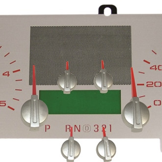 US Speedo® - Stainless Steel Gauge Face Kit with Red Numbers