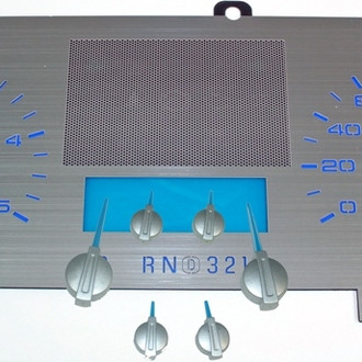 US Speedo® - Stainless Steel Gauge Face Kit with Blue Numbers