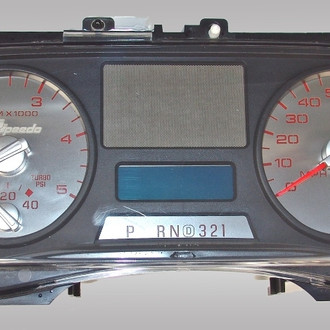 US Speedo® - Stainless Steel Gauge Face Kit with Red Numbers