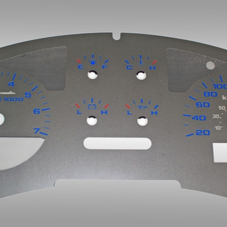 US Speedo® - Stainless Steel Gauge Face Kit with Blue Numbers