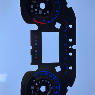 US Speedo® - Stainless Steel Gauge Face Kit with Blue Numbers