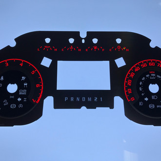 US Speedo® - Stainless Steel Gauge Face Kit with Red Numbers