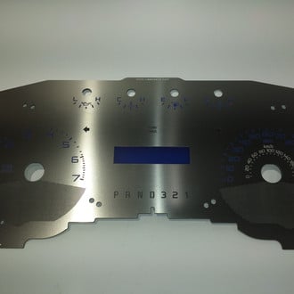 US Speedo® - Stainless Steel Gauge Face Kit with Blue Numbers