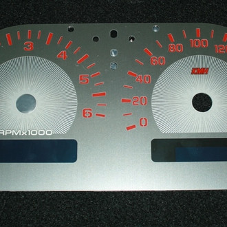 US Speedo® - Stainless Steel Gauge Face Kit with Red Numbers, 6000 RPM