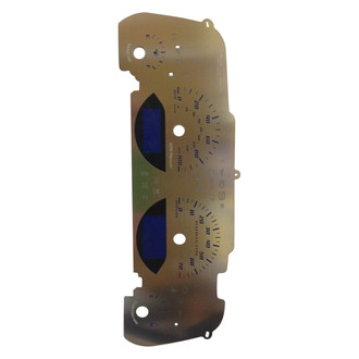 US Speedo® - Stainless Steel Gauge Face Kit with Blue Numbers, 100 MPH
