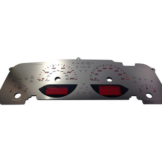 US Speedo® - Stainless Steel Gauge Face Kit with Red Numbers, 100 MPH