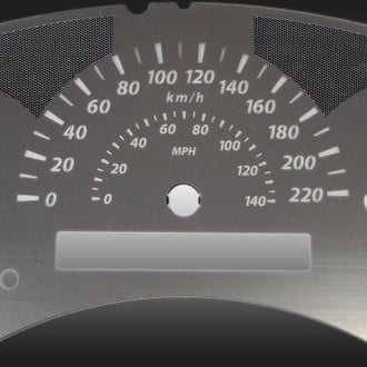US Speedo® - Stainless Steel Gauge Face Kit with White Numbers, 7000 RPM