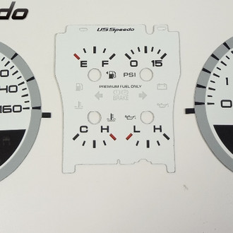 US Speedo® - Daytona Edition Gauge Face Kit, White, 260 KMH, 7000 RPM