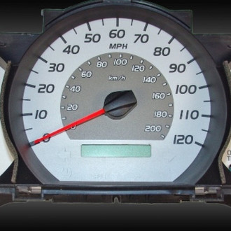 US Speedo® - Daytona Edition Gauge Face Kit with Amber Night Lettering Color, Silver
